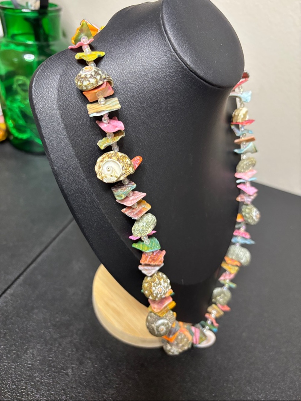 Colorful Shell Beach Lei Beaded Boho Coastal Necklace - Picture 5 of 7